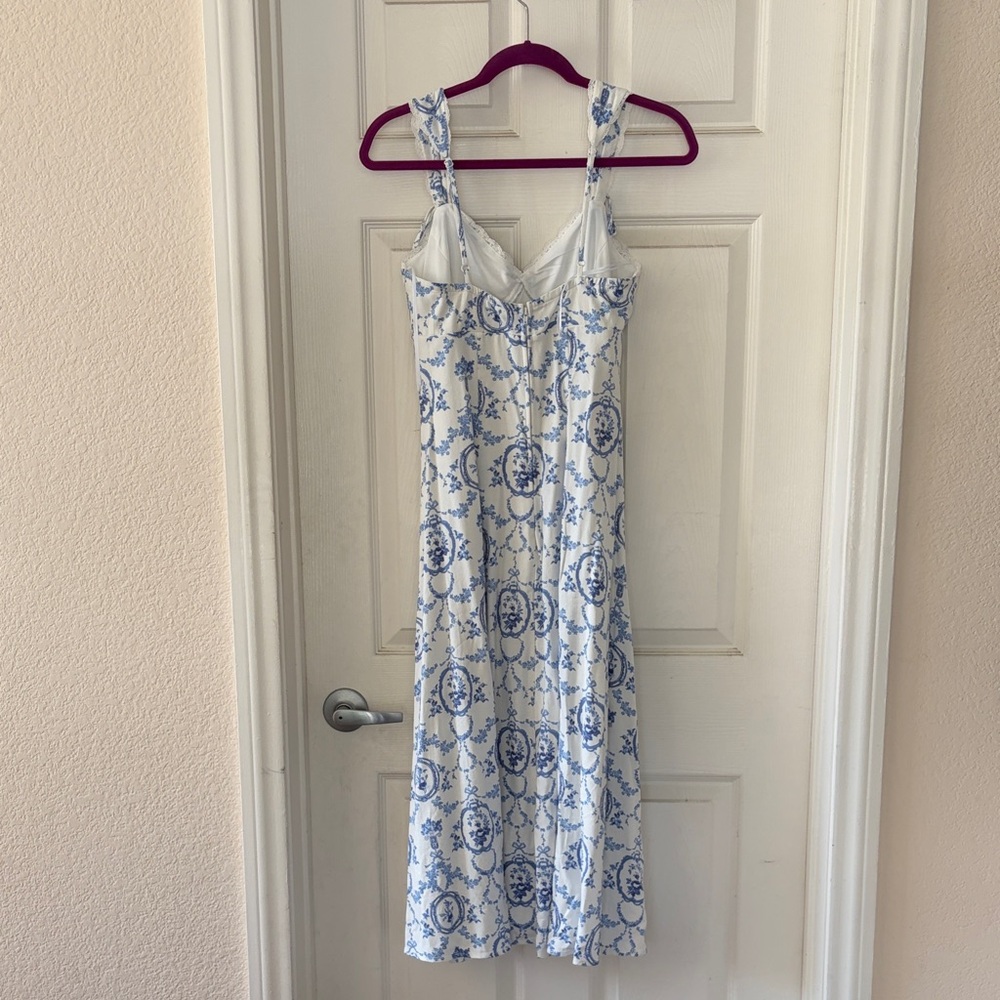 Blue & White Printed Sundress - Picture 5 of 9
